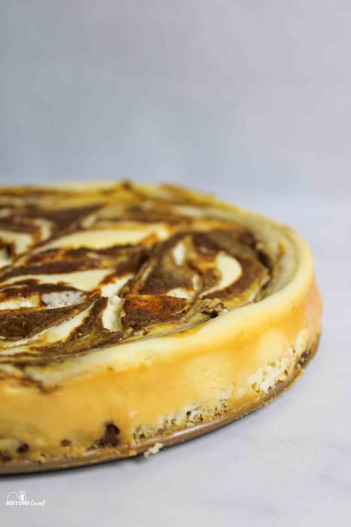 pumpkin swirl cheesecake.