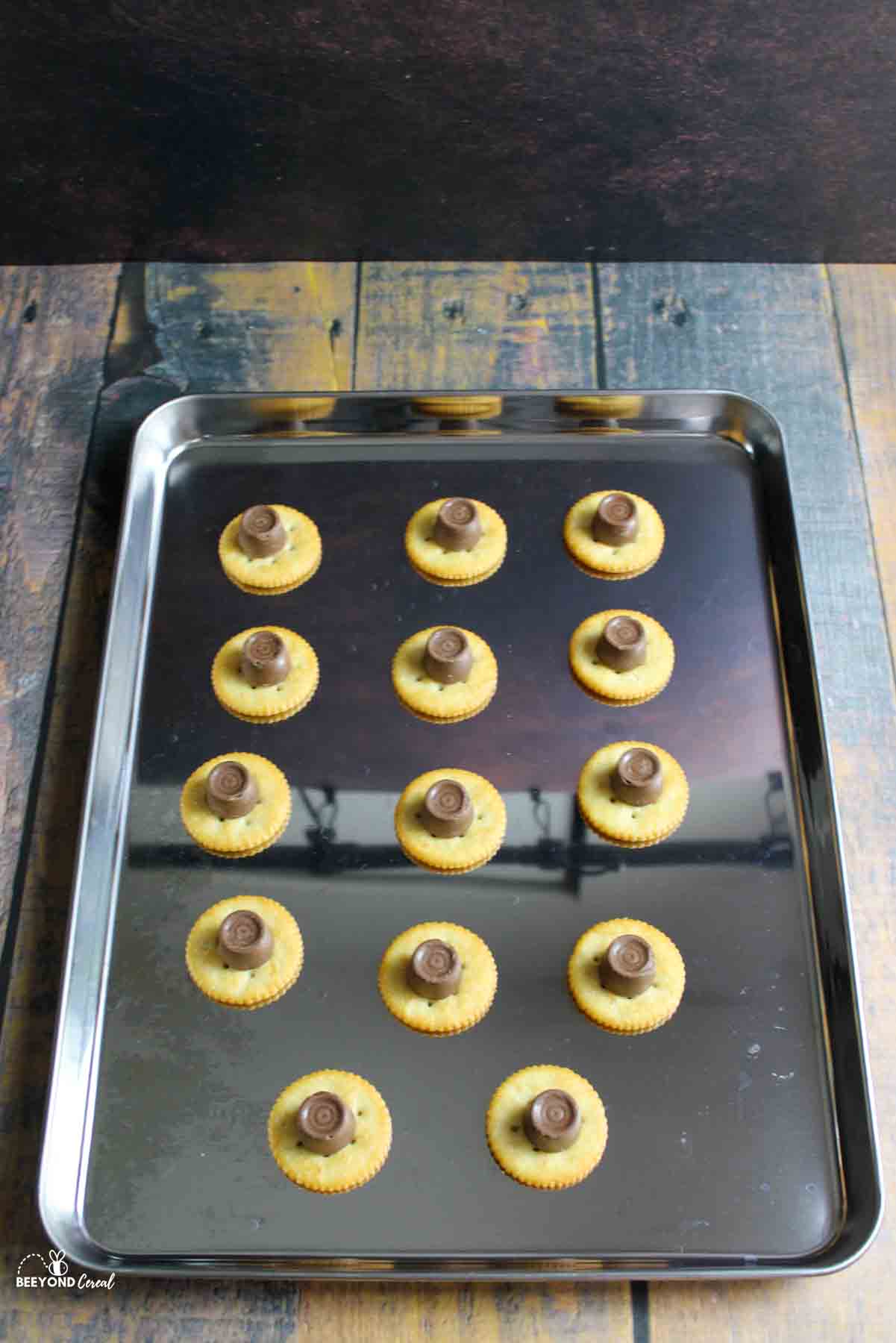 rolos on ritz crackers.