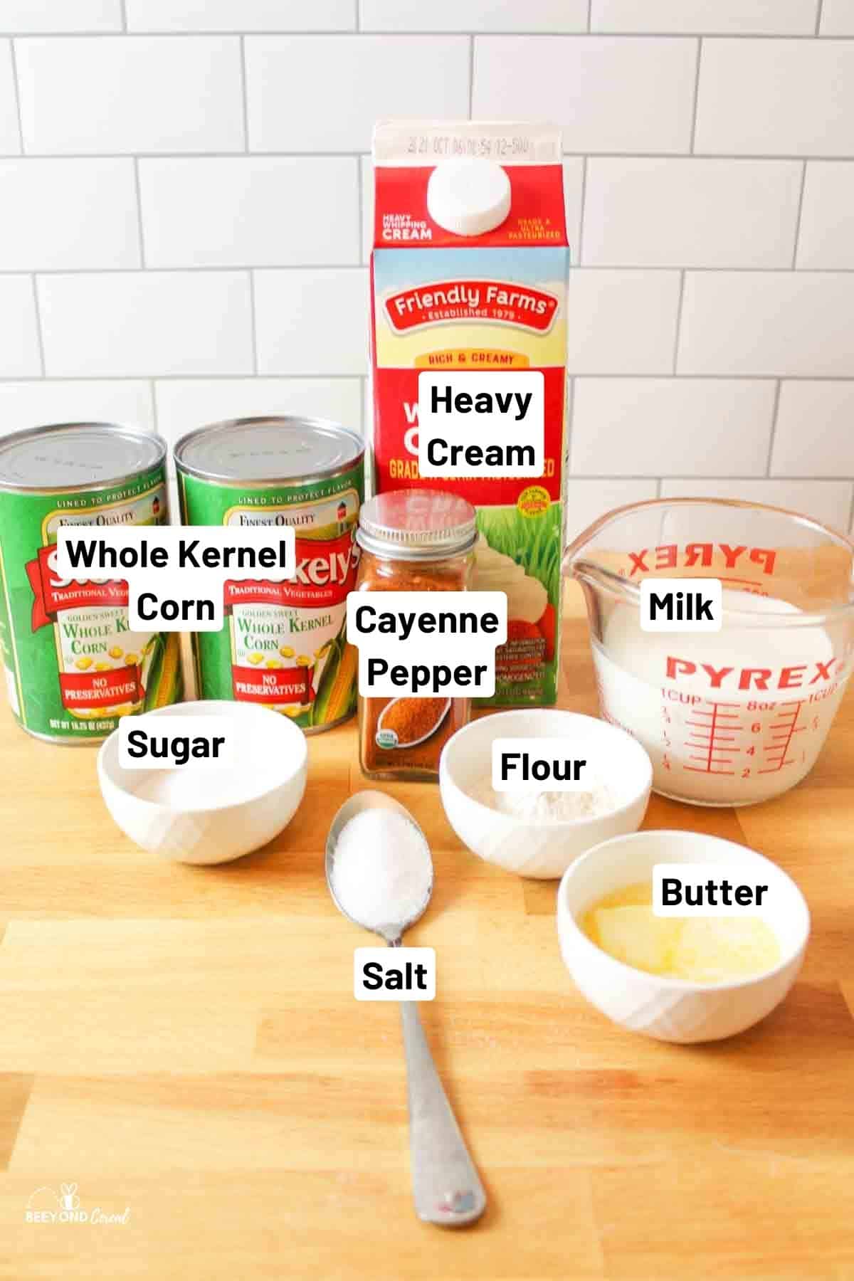 ingredients needed to make old fashioned creamed corn