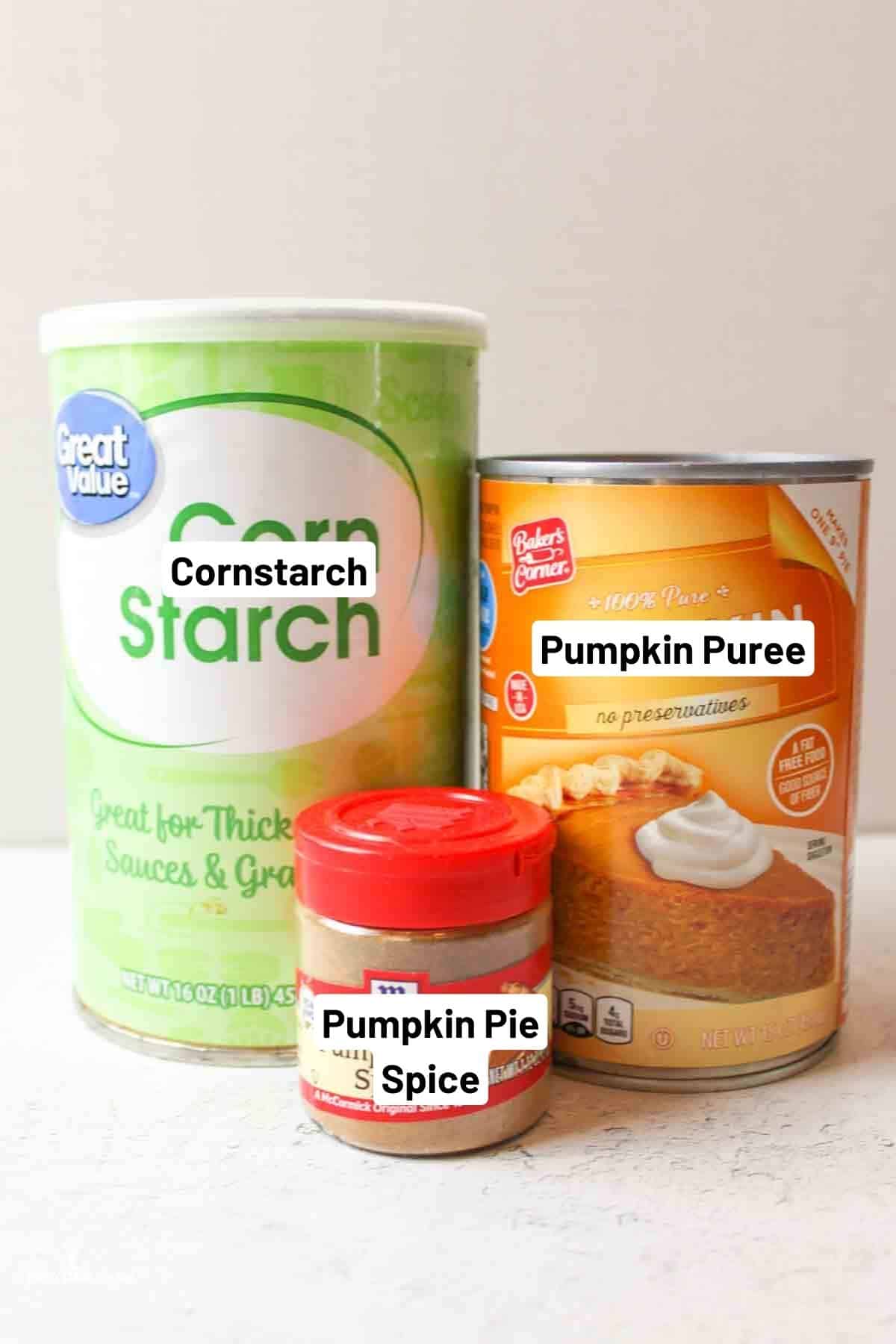 the ingredients needed to make pumpkin playdough.