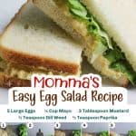 Mommas Easy Egg Salad Recipe promotional pic