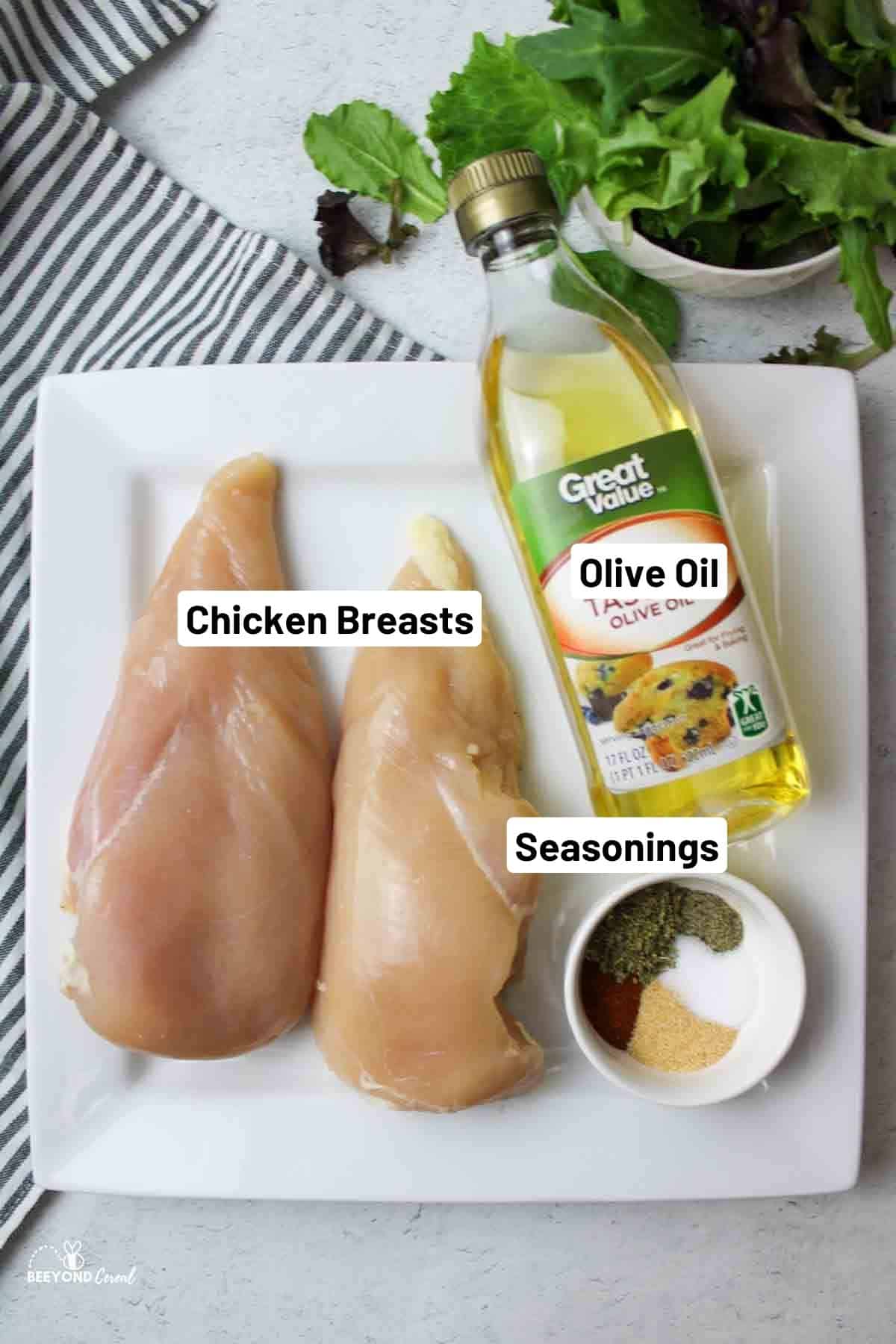 ingredients needed to make chicken in the air fryer.