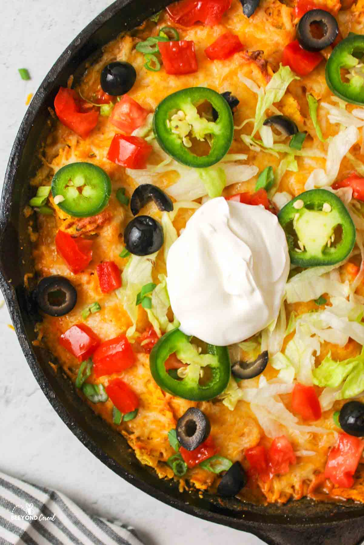 half a pan of walking taco casserole.