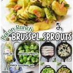 promotional image for bacon ranch brussel sprouts