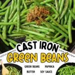 promotional image for cast iron green beans