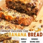 promotional image for oatmeal chocolate chip banana bread