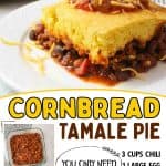 promotional image for cornbread tamale pie