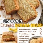 promotional images for Cinnamon Crumble Banana Bread