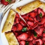 a sliced Strawberry Galette.