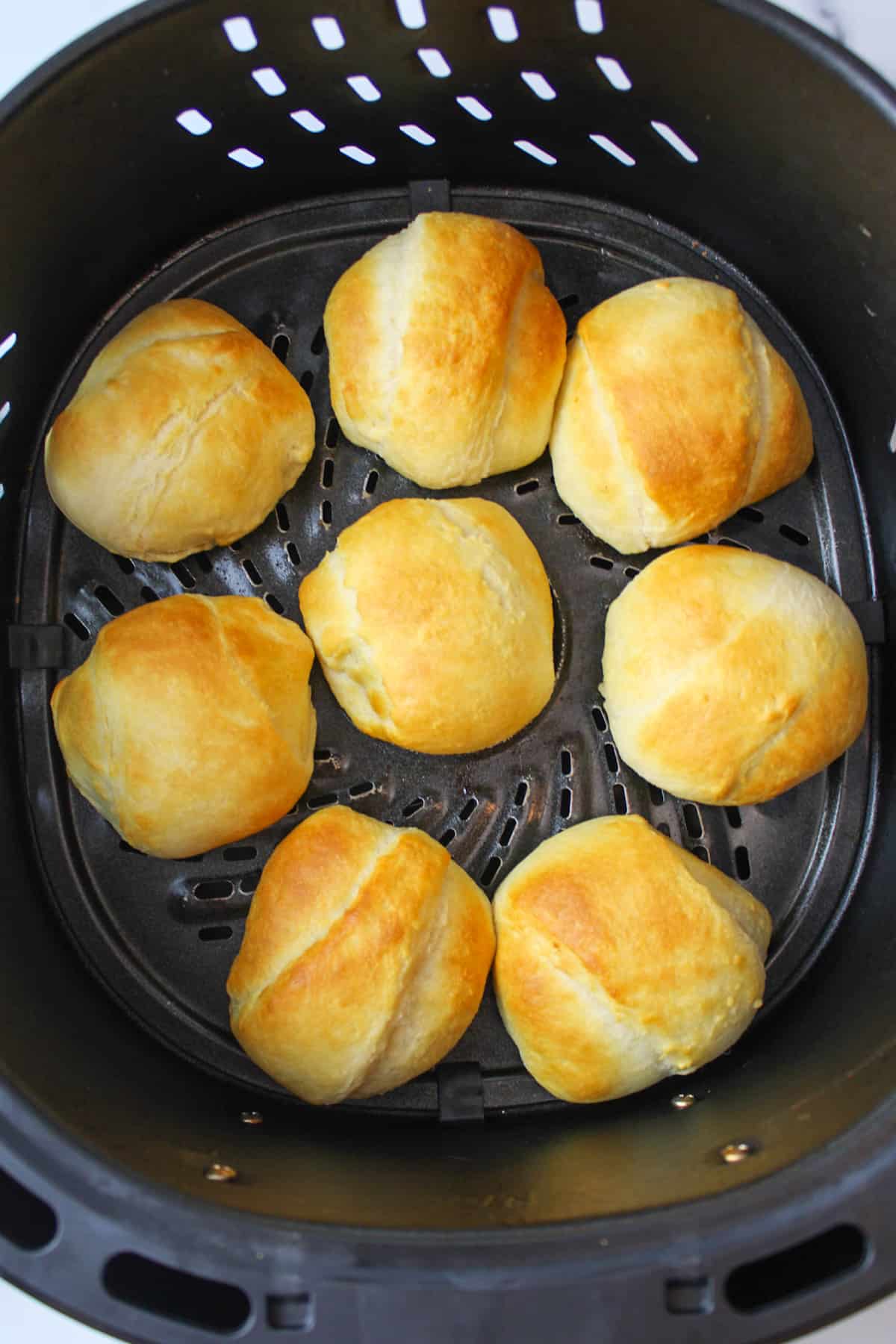 air fried oreo cookies covered in crescent roll dough.