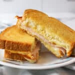 an air fried turkey sandwich with cheese.