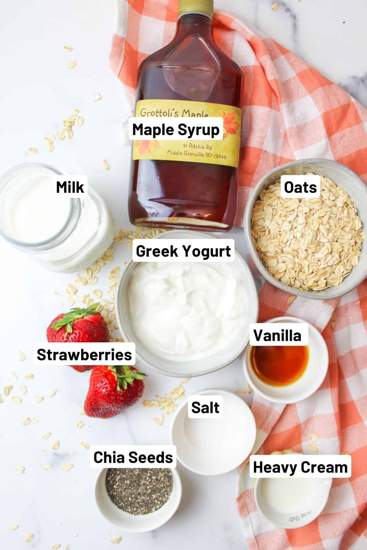 ingredients needed for strawberries and cream oats