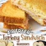 promotional graphic for Air Fryer Turkey Sandwich