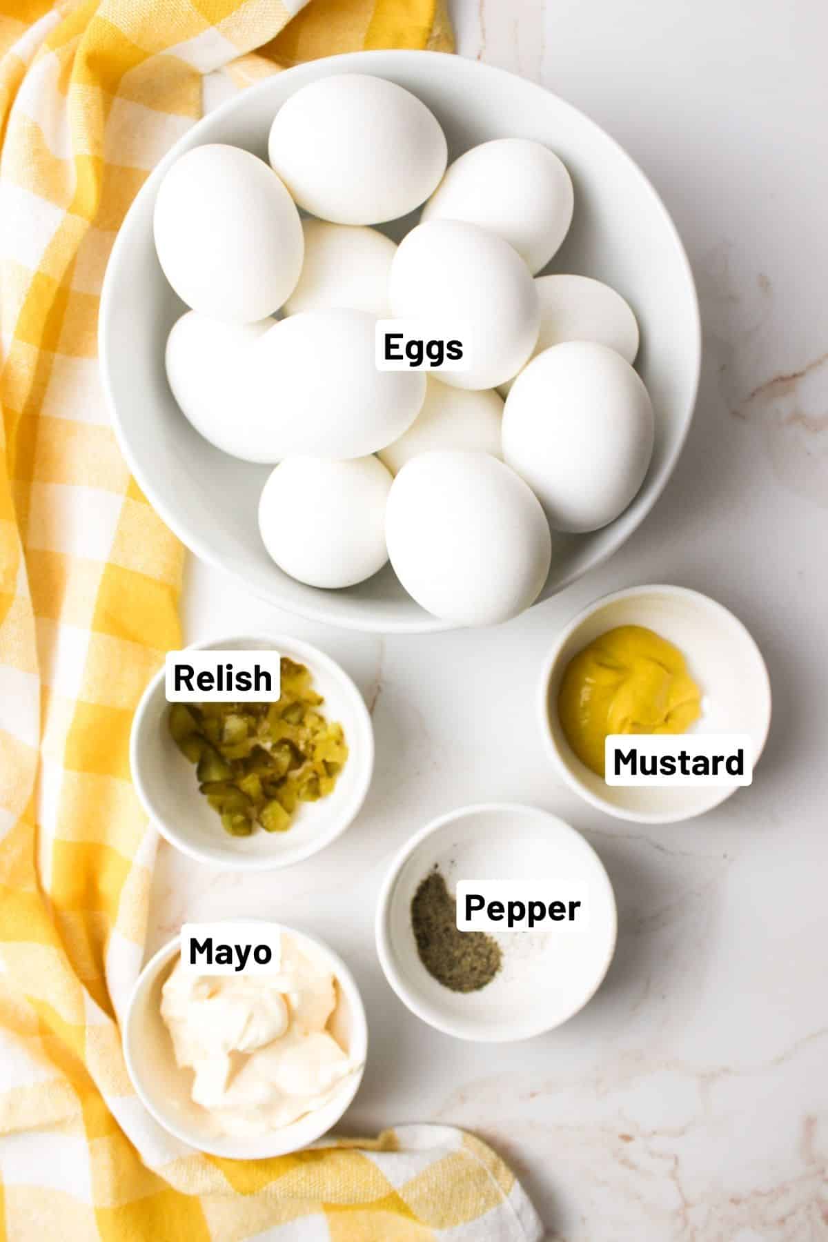 ingredients needed to make southern deviled eggs