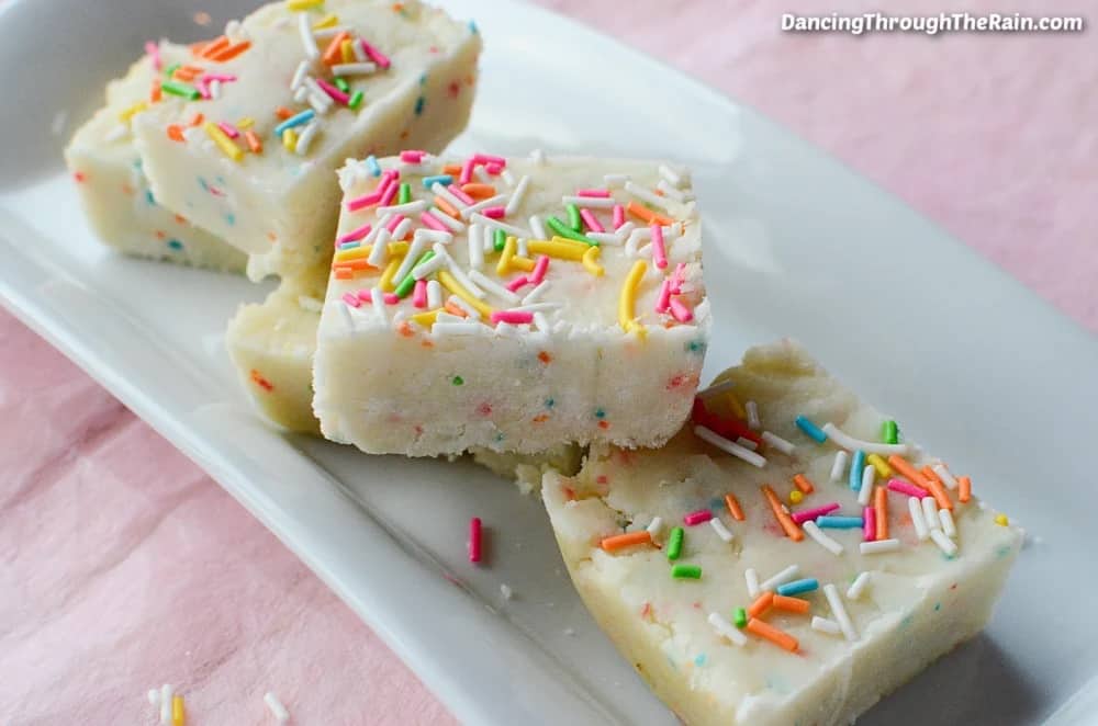 Birthday Cake Fudge by Dancing Through the Rain