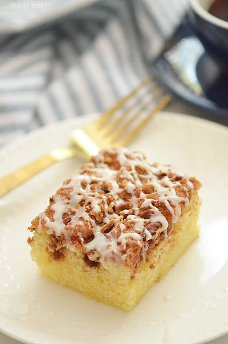 Cinnamon Roll Coffee Cake by Finding Zest