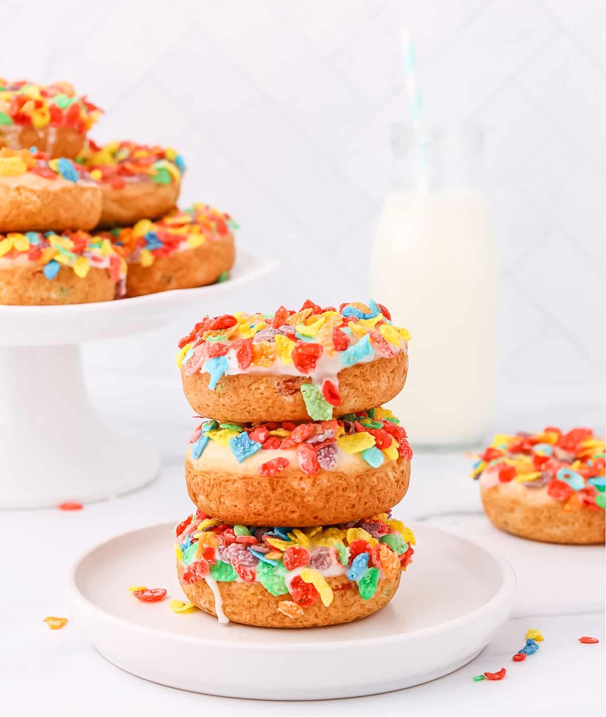 Fruity Pebbles Donuts by Savory Cipolla