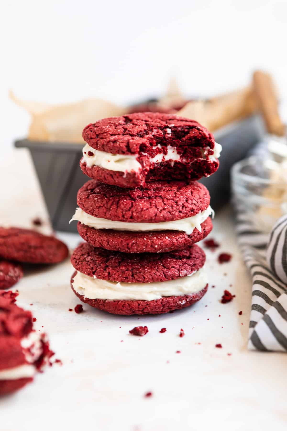 Red Velvet Cake Mix Cookies by Lemons and Zest