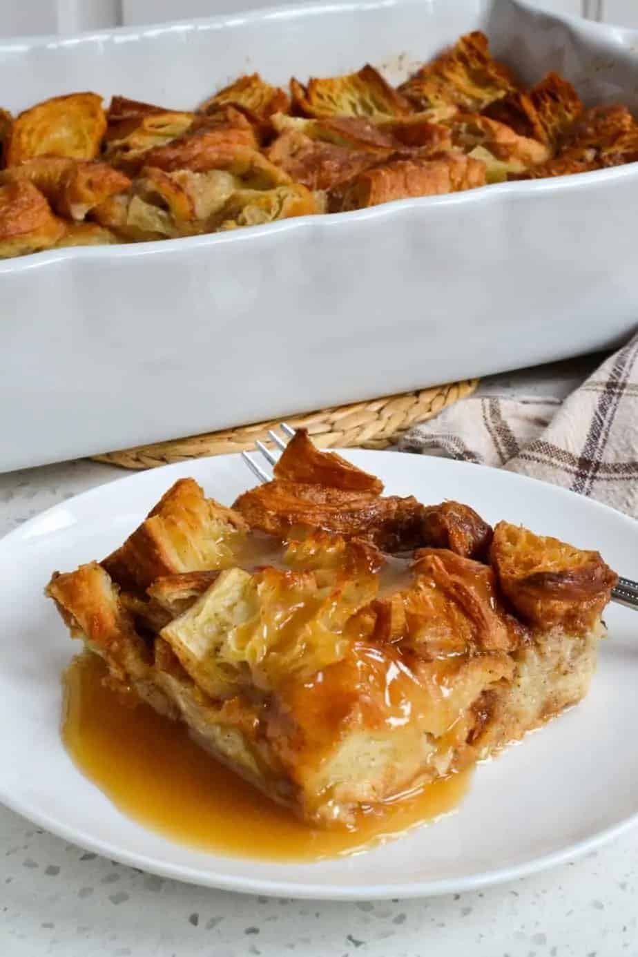 Simple Croissant Bread Pudding by Small Town Woman