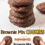 promotional graphic for Brownie Mix Cookies