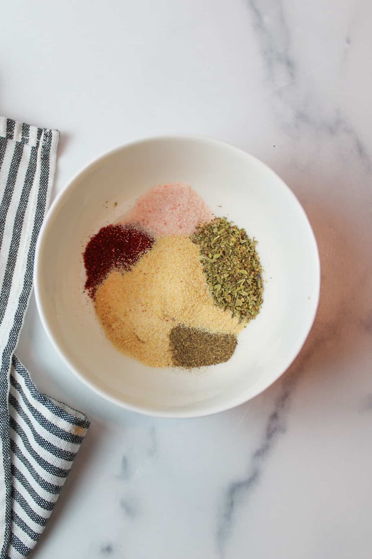 seasonings in a bowl.