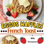 promotional graphic for Eggos Waffles French Toast