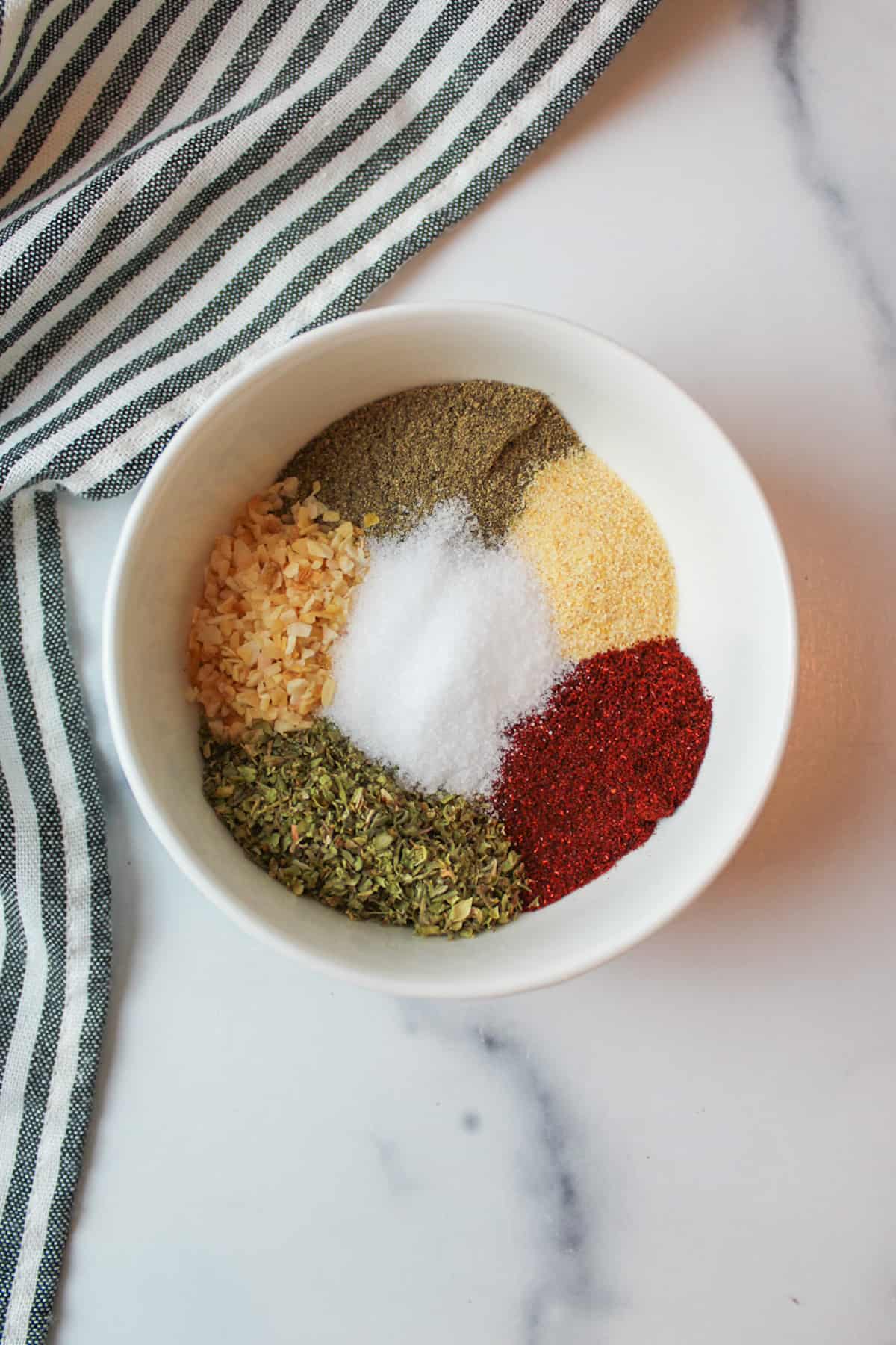 seasonings in a bowl.