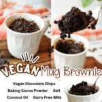 promotional graphic for Vegan Mug Brownie