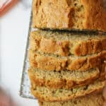 sliced amish zucchini bread.