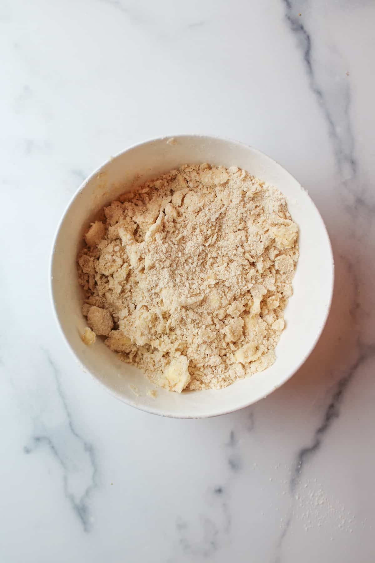 crumb topping in a small bowl.