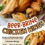 promotional graphic for Beer Brine Chicken Wings