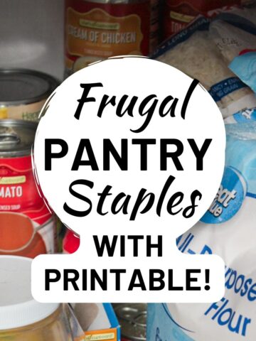frugal pantry staples with printable