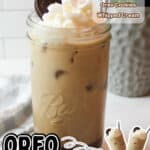 promotional graphic for Oreo Iced Coffee Recipe