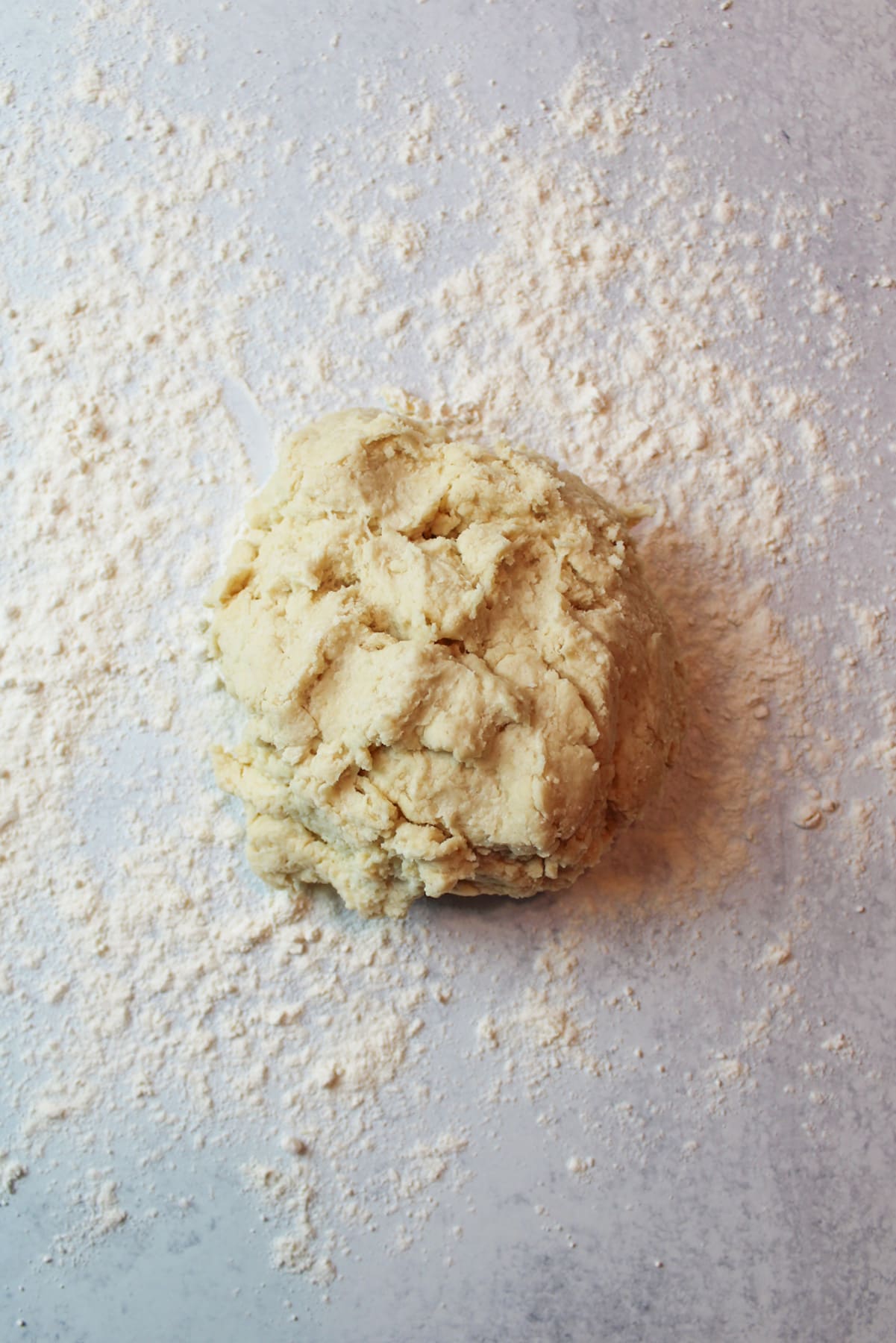 scone dough on a floured surface