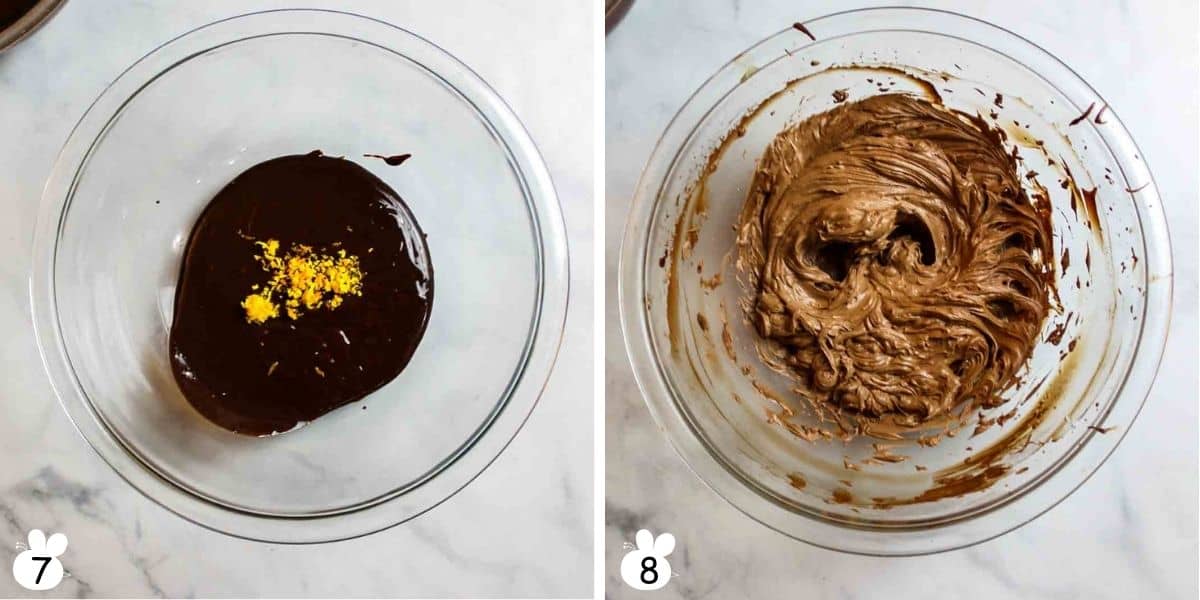 whip ganache with orange zest.