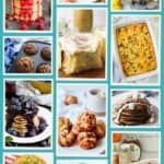 A collage of christmas breakfast ideas.