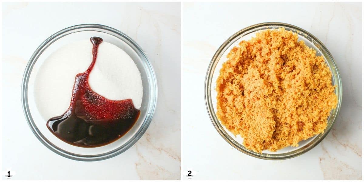 mix granulated sugar and molasses together to make brown sugar.