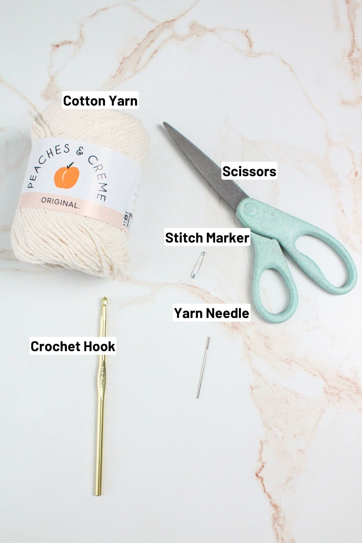 materials needed to make crochet soap saver.
