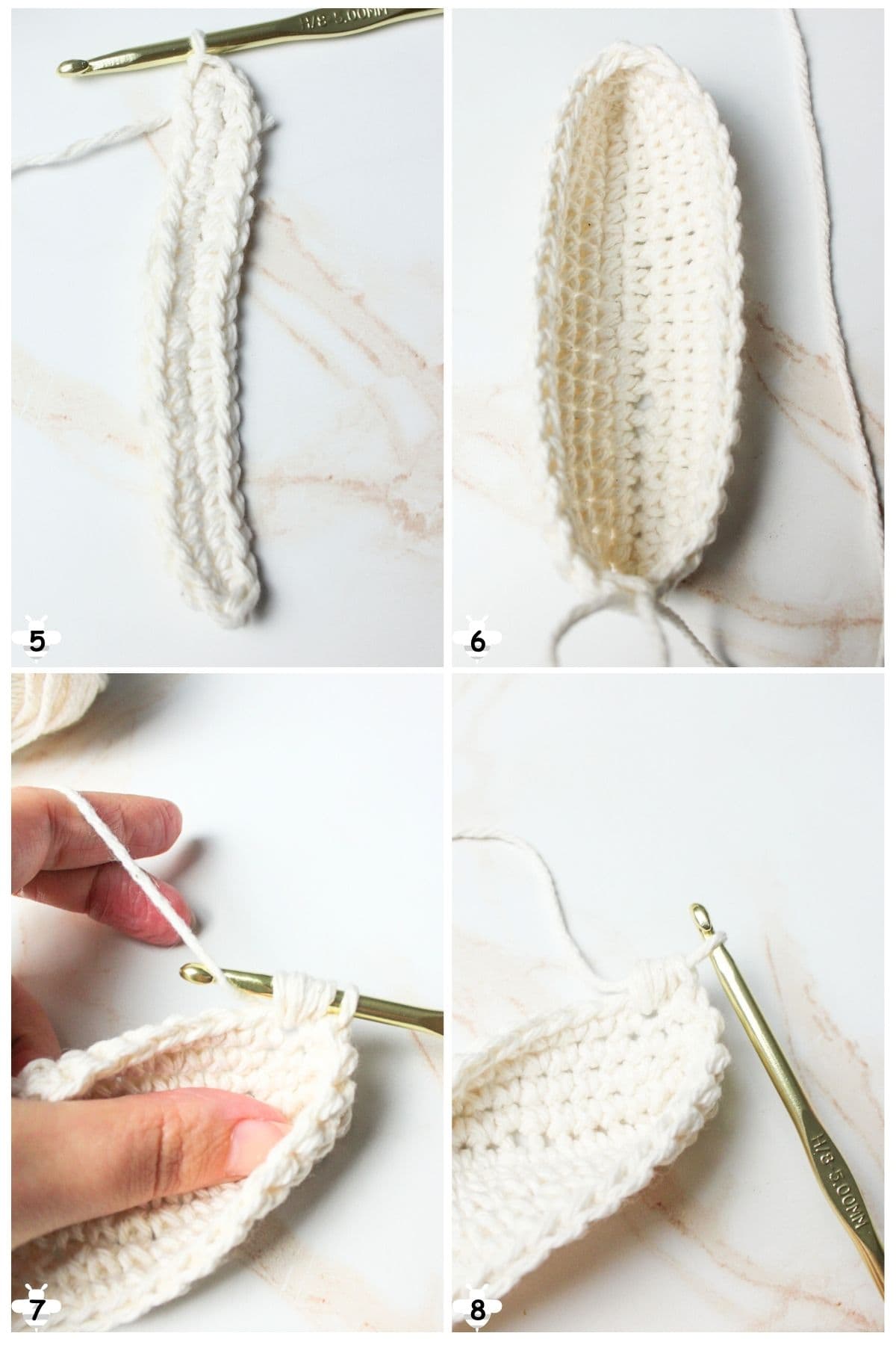 continue several rounds and then do puff stitch row.