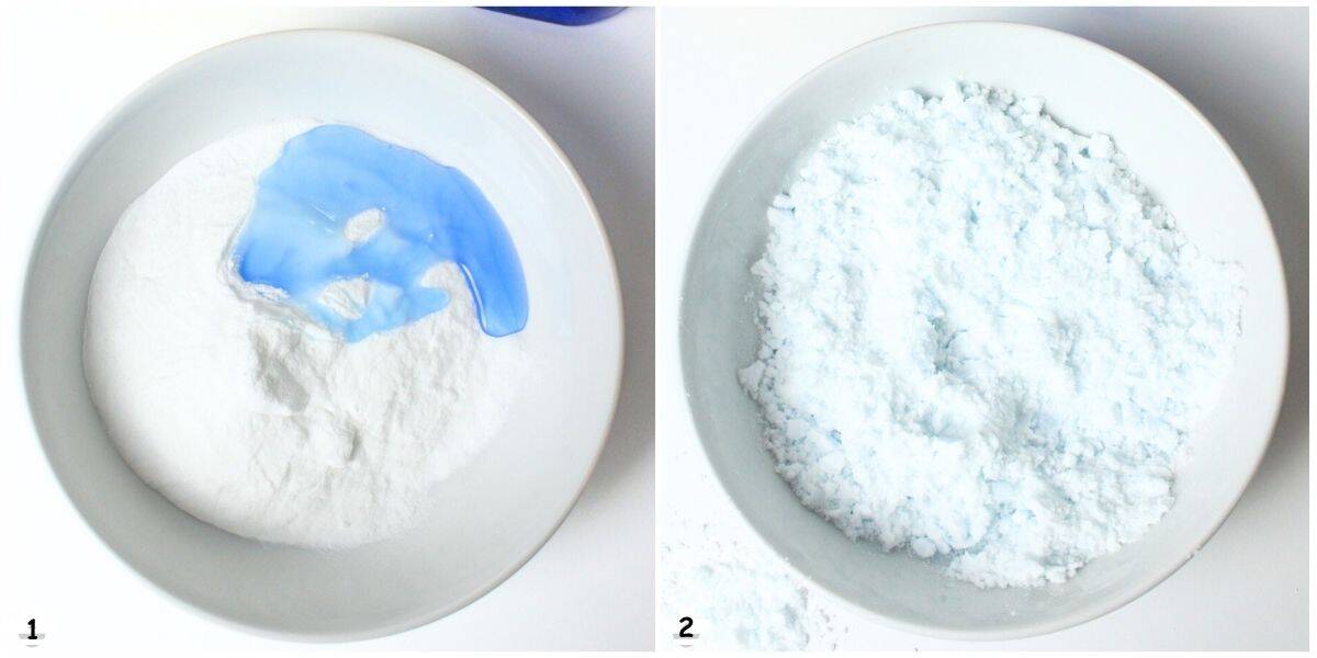 mix dish soap with baking soda.