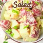 promotional graphic for red potato salad.