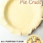 promotional graphic for sourdough pie crust.