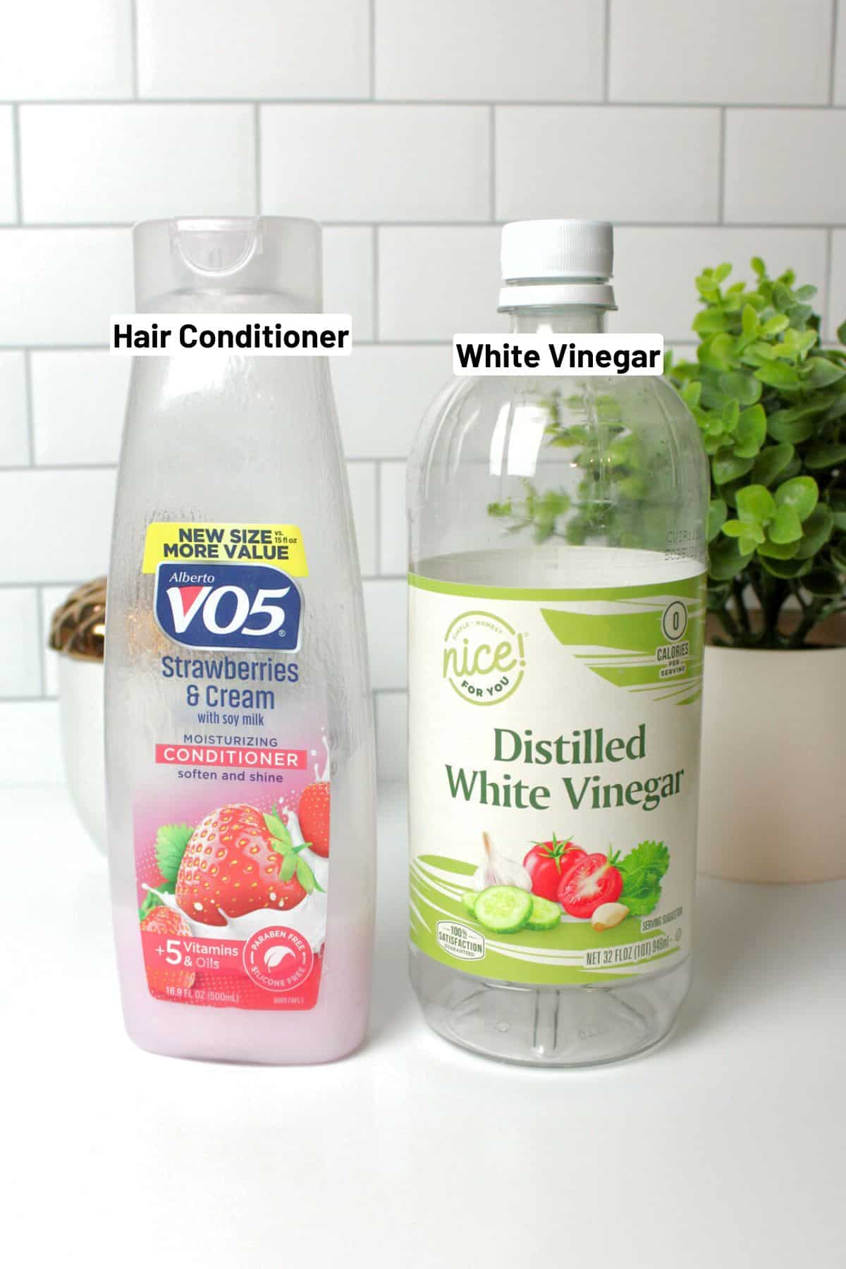 labeled ingredients for making dryer sheet spray.