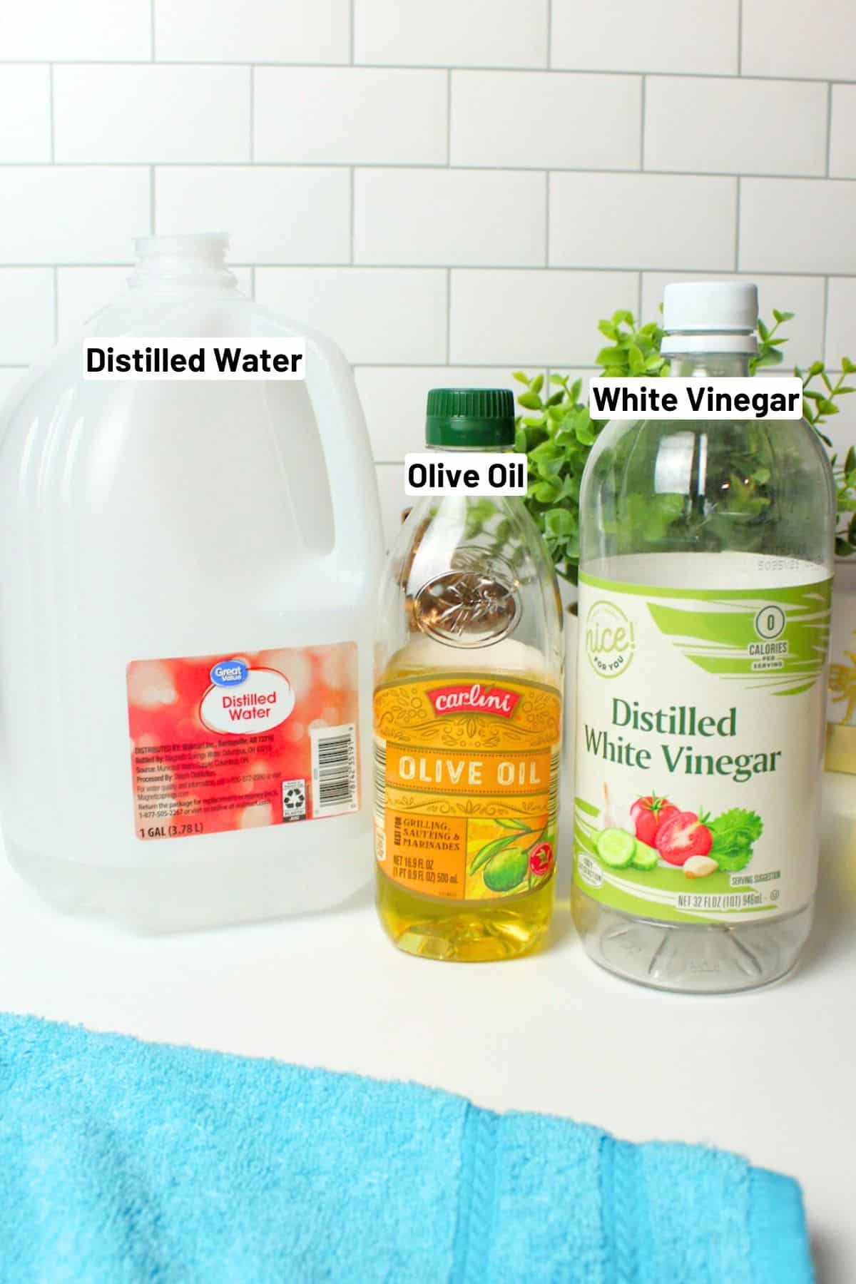 labeled ingredients to make stainless steel cleaner and polish.