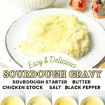 promotional graphic for sourdough gravy.