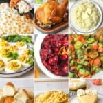 promotional graphic for cheap thanksgiving menu.