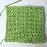 crochet crunch stitch dishrag almost completed.