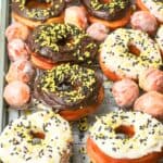 frosted donuts and donut holes.