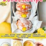 promotional graphic for lemon curd donuts.