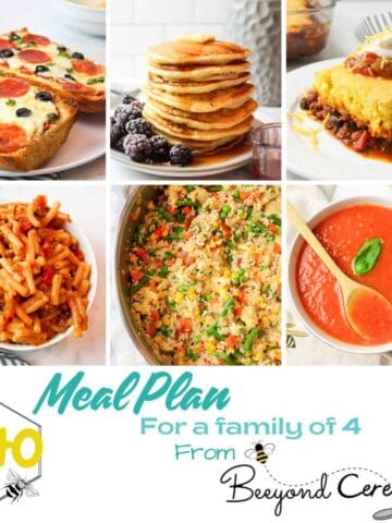 $140 meal plan for a family of 4 from beeyond cereal.